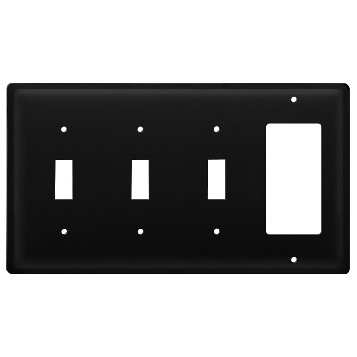 Wrought iron metal triple switch and GFCI cover