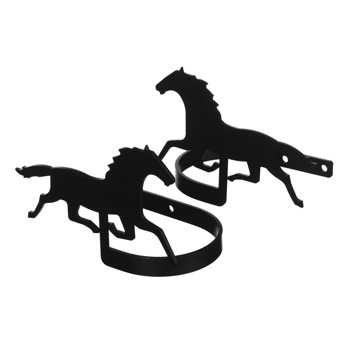 Wrought Iron Racing Horse Curtain Tie Back Set curtain accessories curtain holdbacks curtain tie