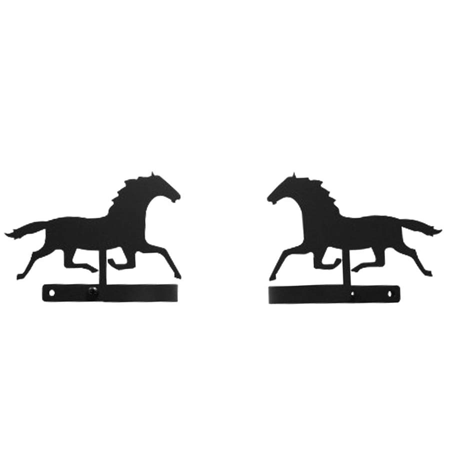 Wrought Iron Racing Horse Curtain Tie Back Set curtain accessories curtain holdbacks curtain tie