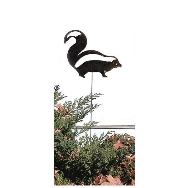 Wrought Iron Skunk Rusted Garden Stake 35 In garden art garden decor garden ornaments garden stake