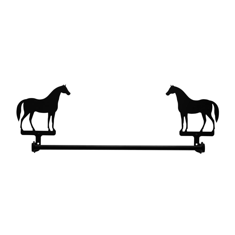Wrought Iron Small Horse Towel Rail Towel Rack bathroom towel rails black wrought iron outdoor towel