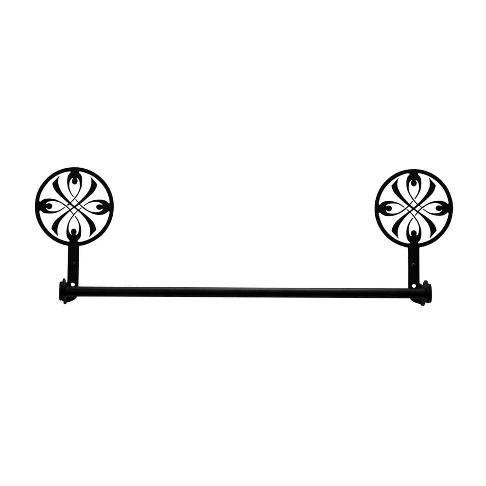 Wrought Iron Small Ribbon Towel Rail Towel Rack bathroom towel rails black wrought iron outdoor