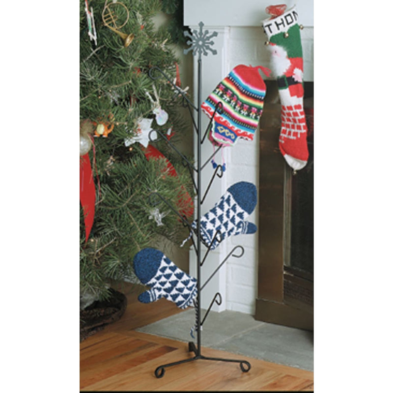 Wrought Iron Snowflake Top 8 Pair Mitten & Boot Dryer Stand boot rack boot stand Christmas