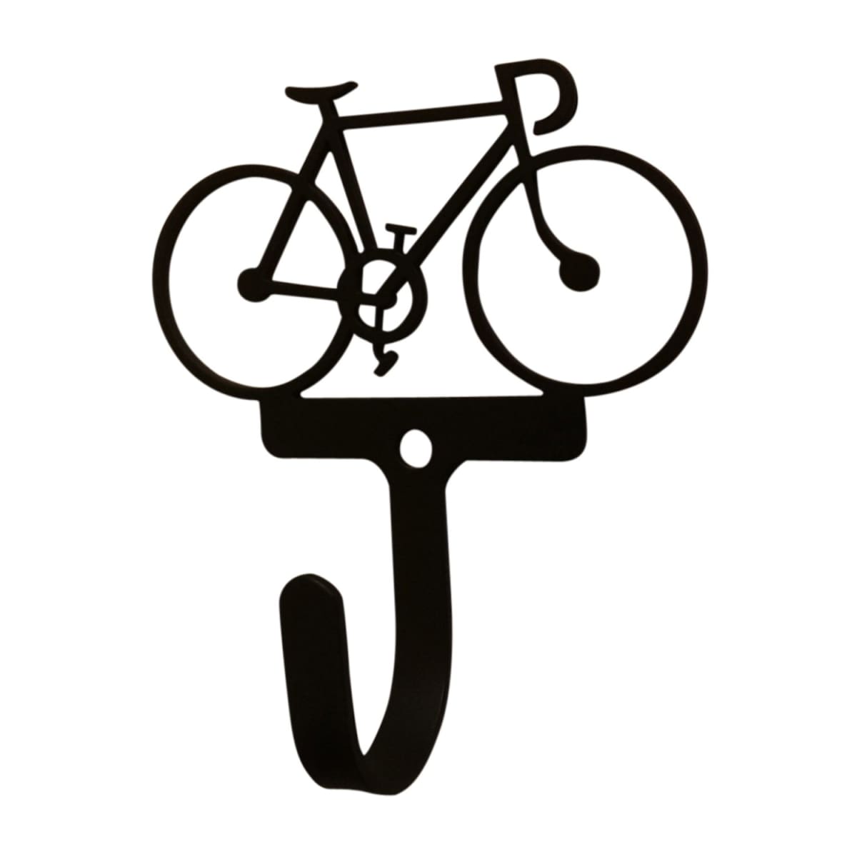 Wrought iron bicycle wall hook for keys and accessories
