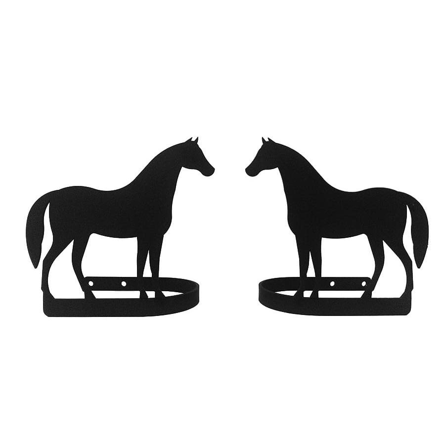 Wrought Iron Standing Horse Curtain Tie Back Set curtain accessories curtain holdbacks curtain tie