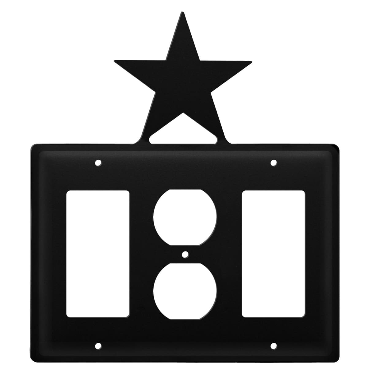 Wrought Iron Star GFCI Outlet GFCI Cover light switch covers lightswitch covers outlet cover switch