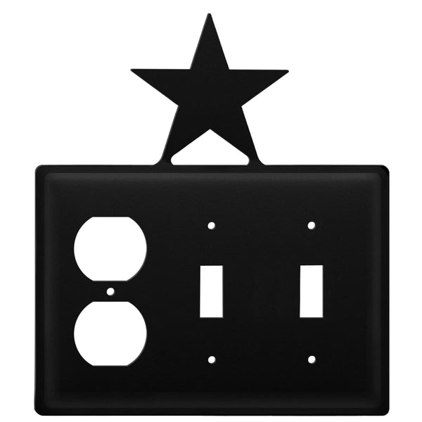 Wrought Iron Star Outlet Double Switch Cover light switch covers lightswitch covers outlet cover