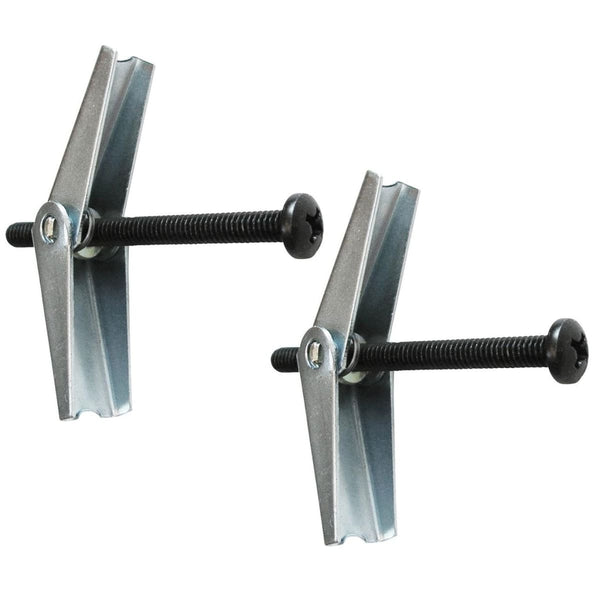 Wrought Iron Toggle Bolt 2in - Set of 2 black screw bolt secure toggle wall