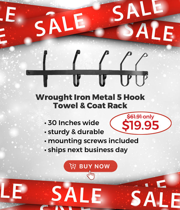 Metal Towel & Coat Rack-5 Hook Sale