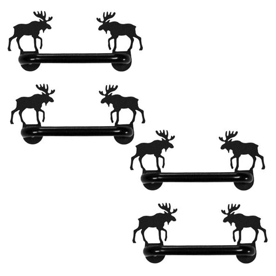 Wrought Iron Metal Moose Cabinet Door Handles -Assortment of 4