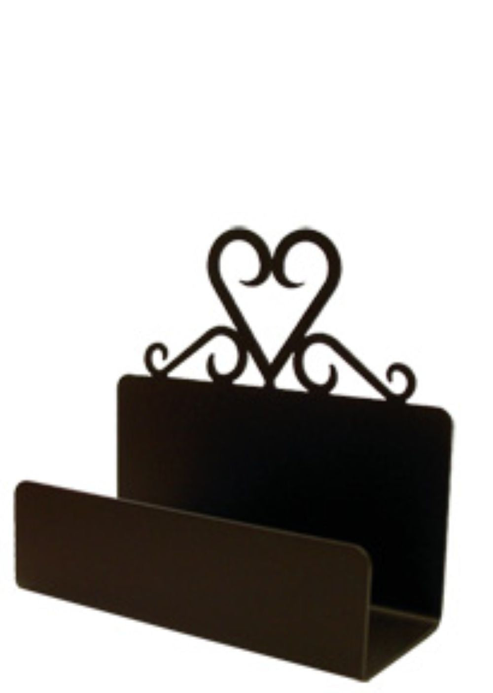 Wrought Iron Metal Heart Business Card Holder