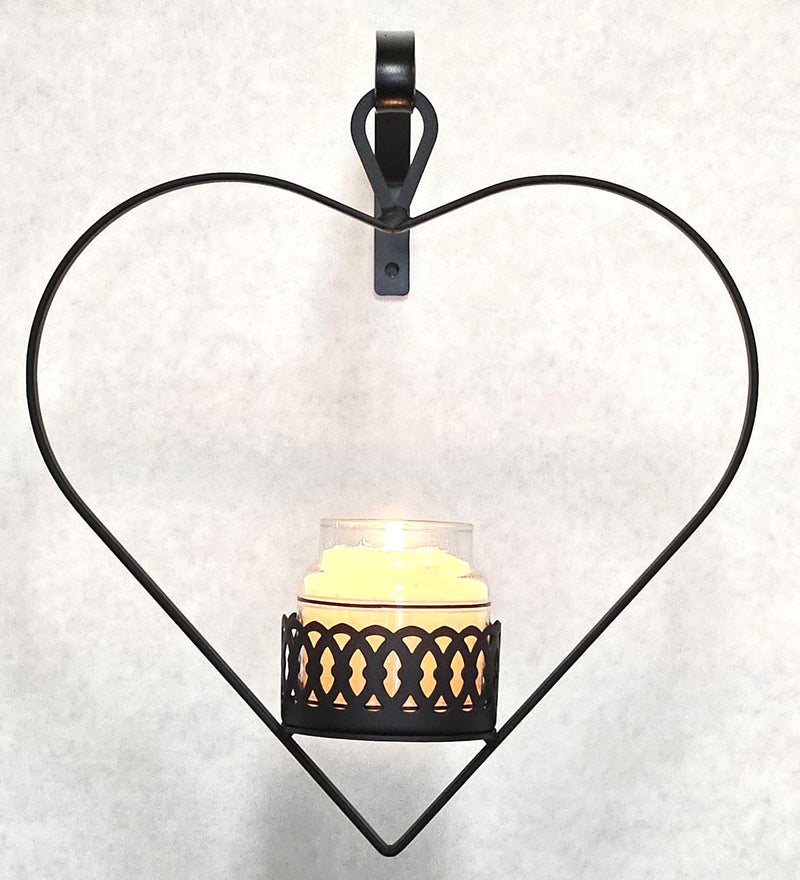 Juego de portavelas con forma de mini vela en forma de corazón