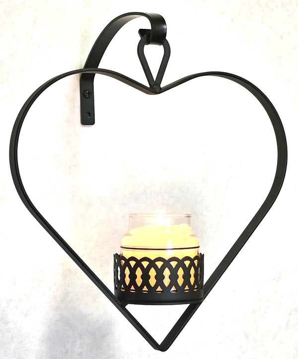 Ensemble de porte-bougies en forme de mini pot de bougie en forme de cœur