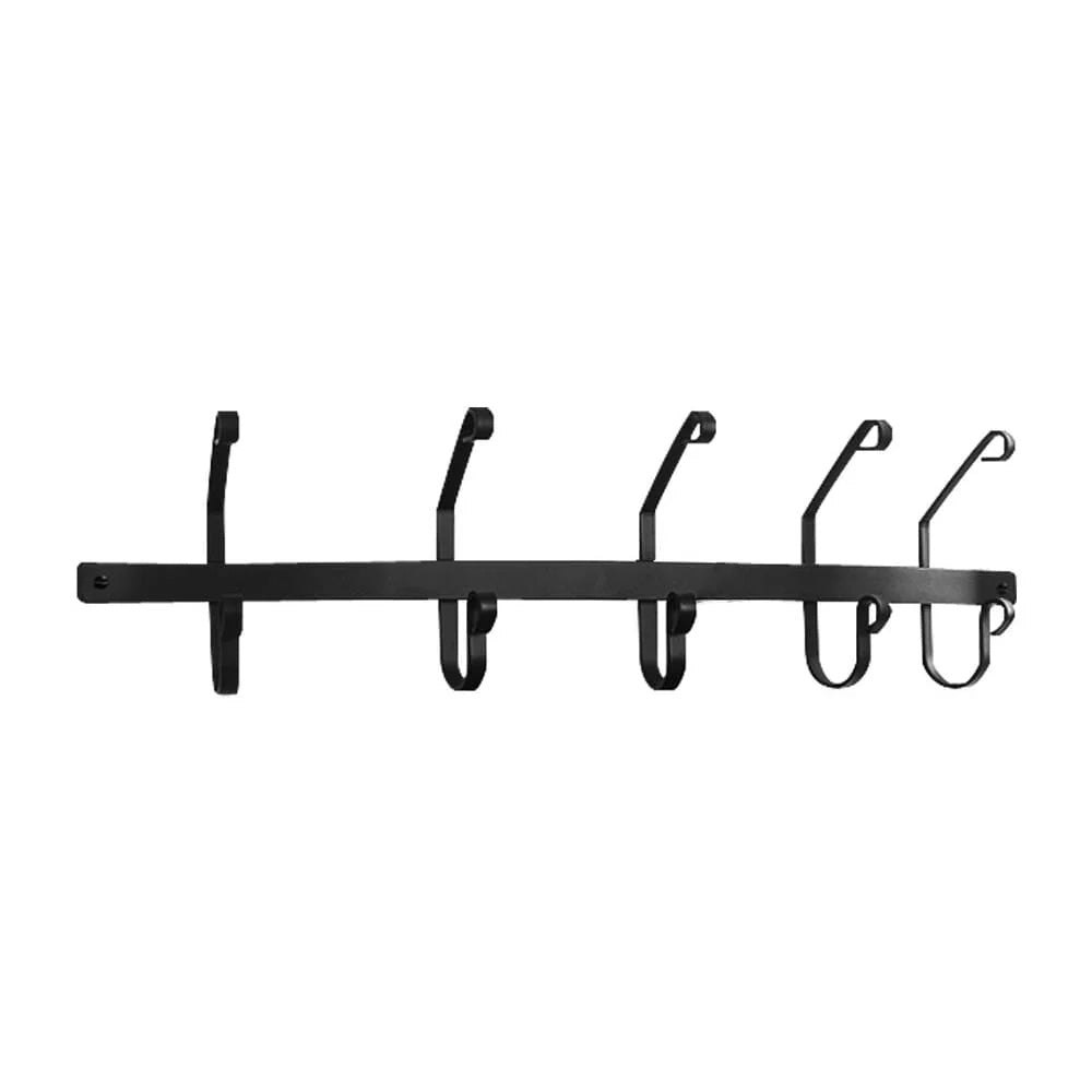 Wrought Iron Metal Towel & Coat Rack-5 Hook 30 In