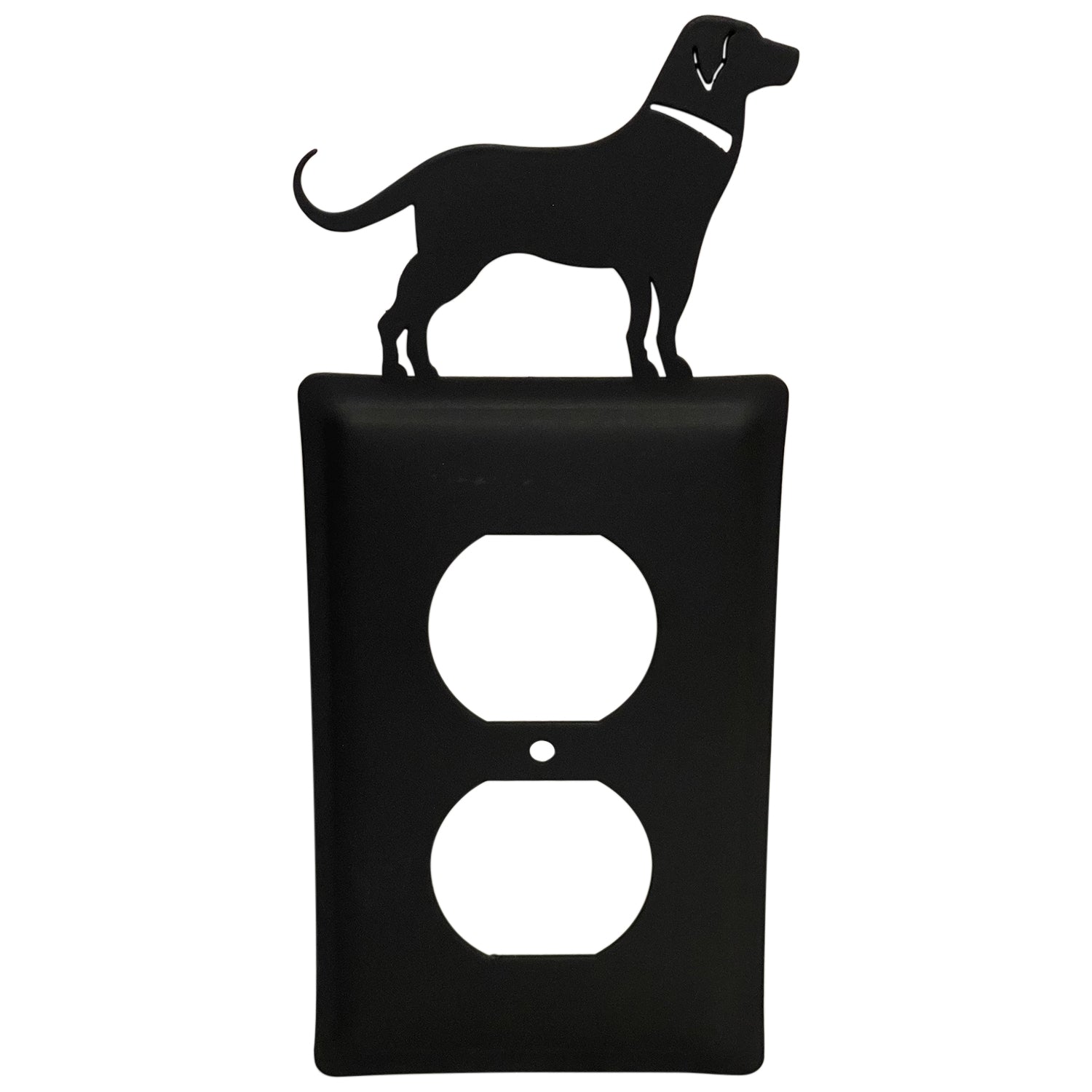 Wrought Iron Metal Labrador Retriever Outlet Cover