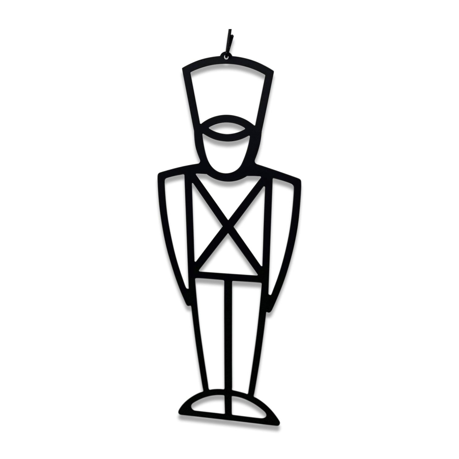 Wrought iron toy soldier hanging silhouette decoration