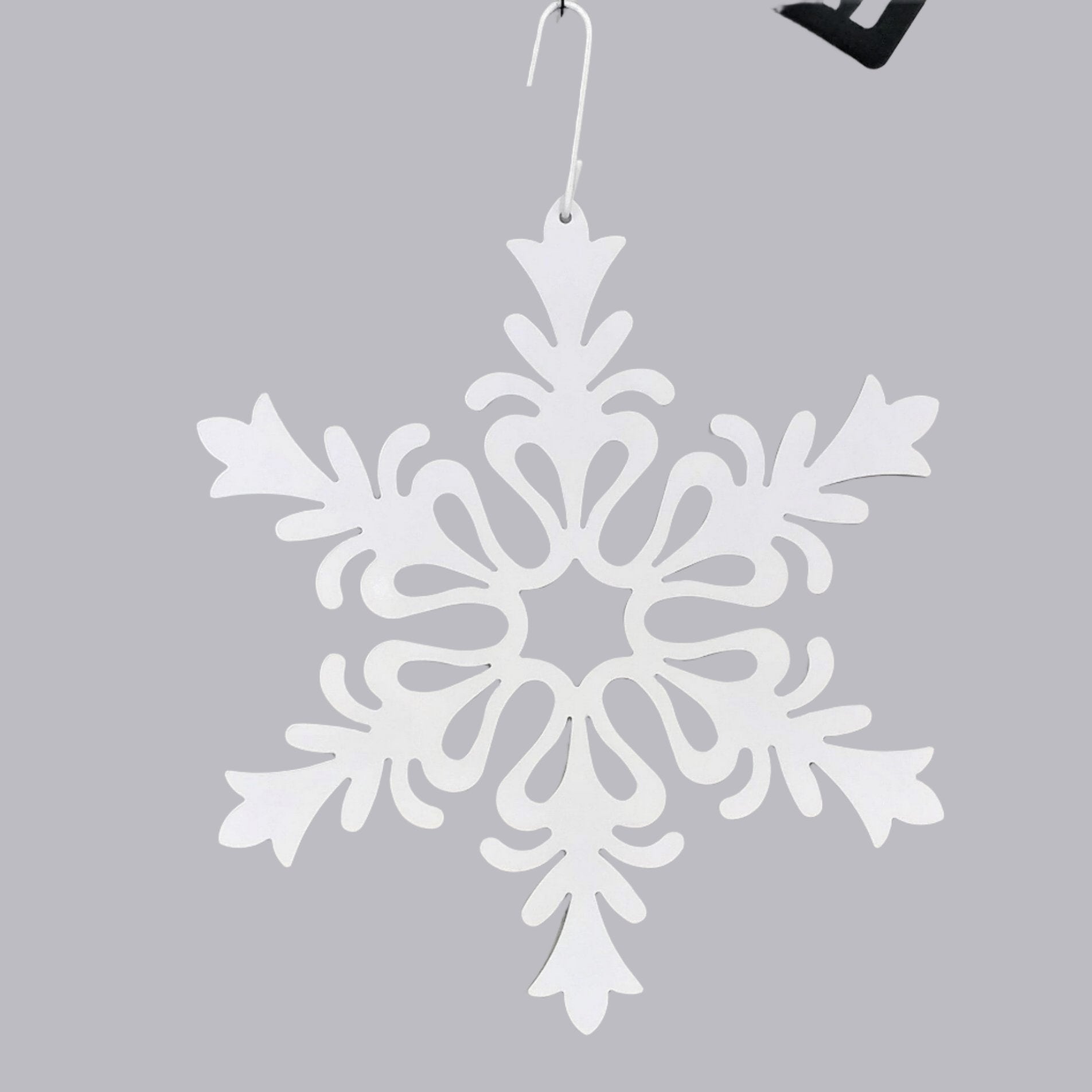 Decorative white snowflake floral hanging silhouette