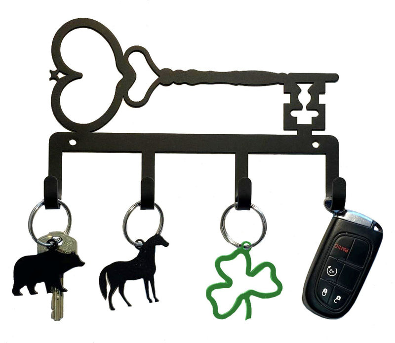 Porte-clés en fer forgé pour chat assis, crochets pour clés