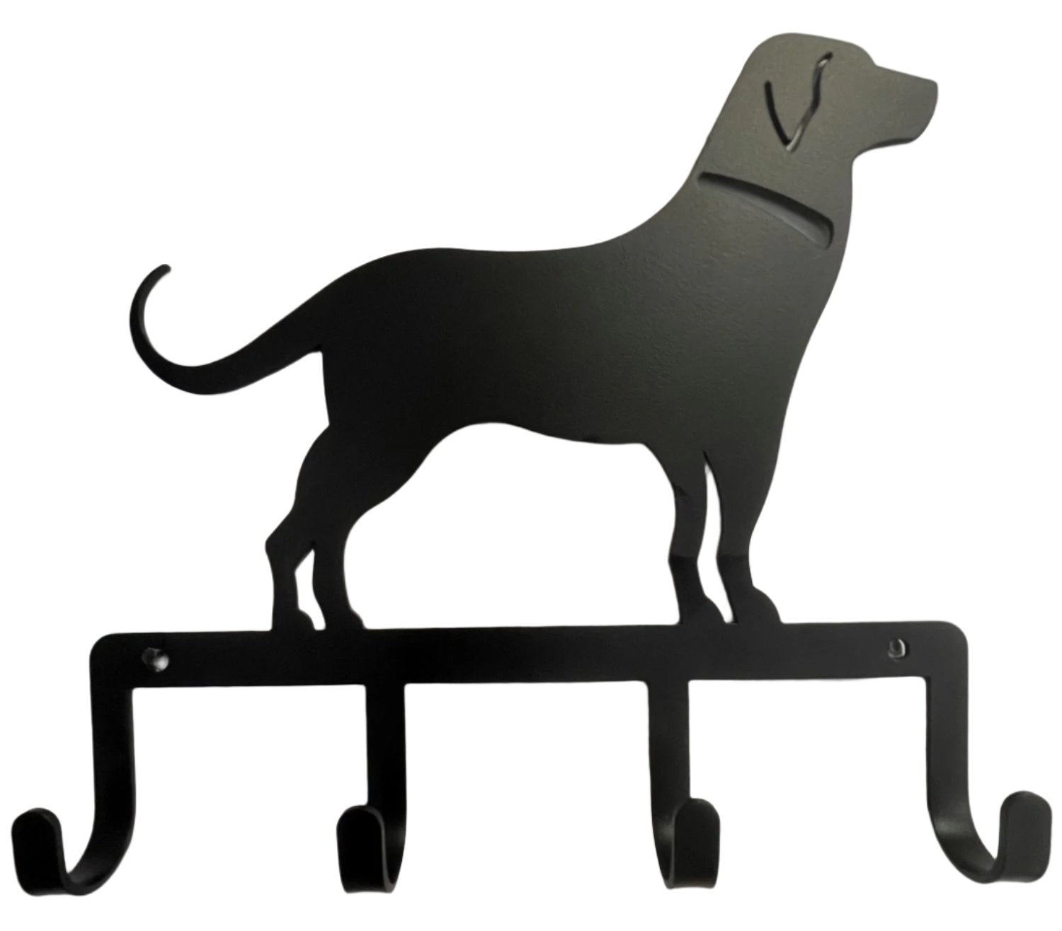 Wrought iron Labrador retriever dog key holder with hooks