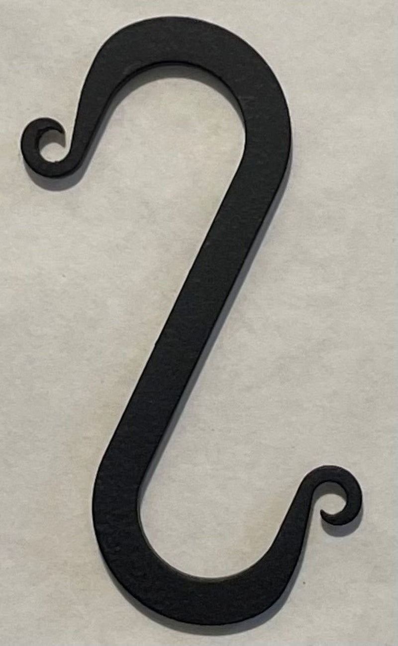 Gancho en forma de S de hierro forjado de 2 pulgadas