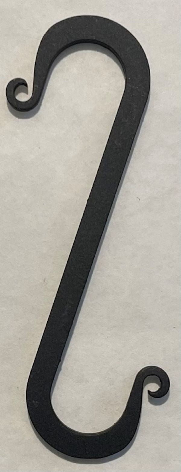 Gancho en forma de S de hierro forjado de 3 pulgadas