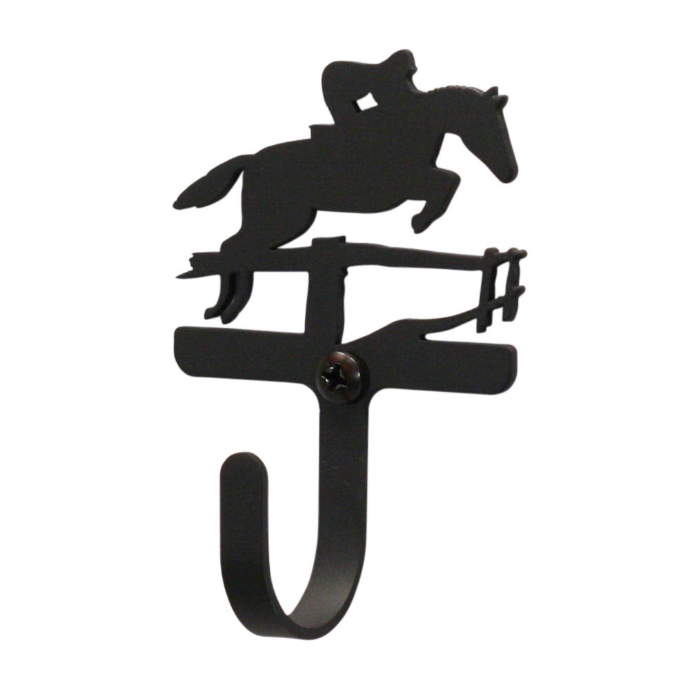 Wrought Iron Metal Jumper Horse Wall Hook Decorative Small