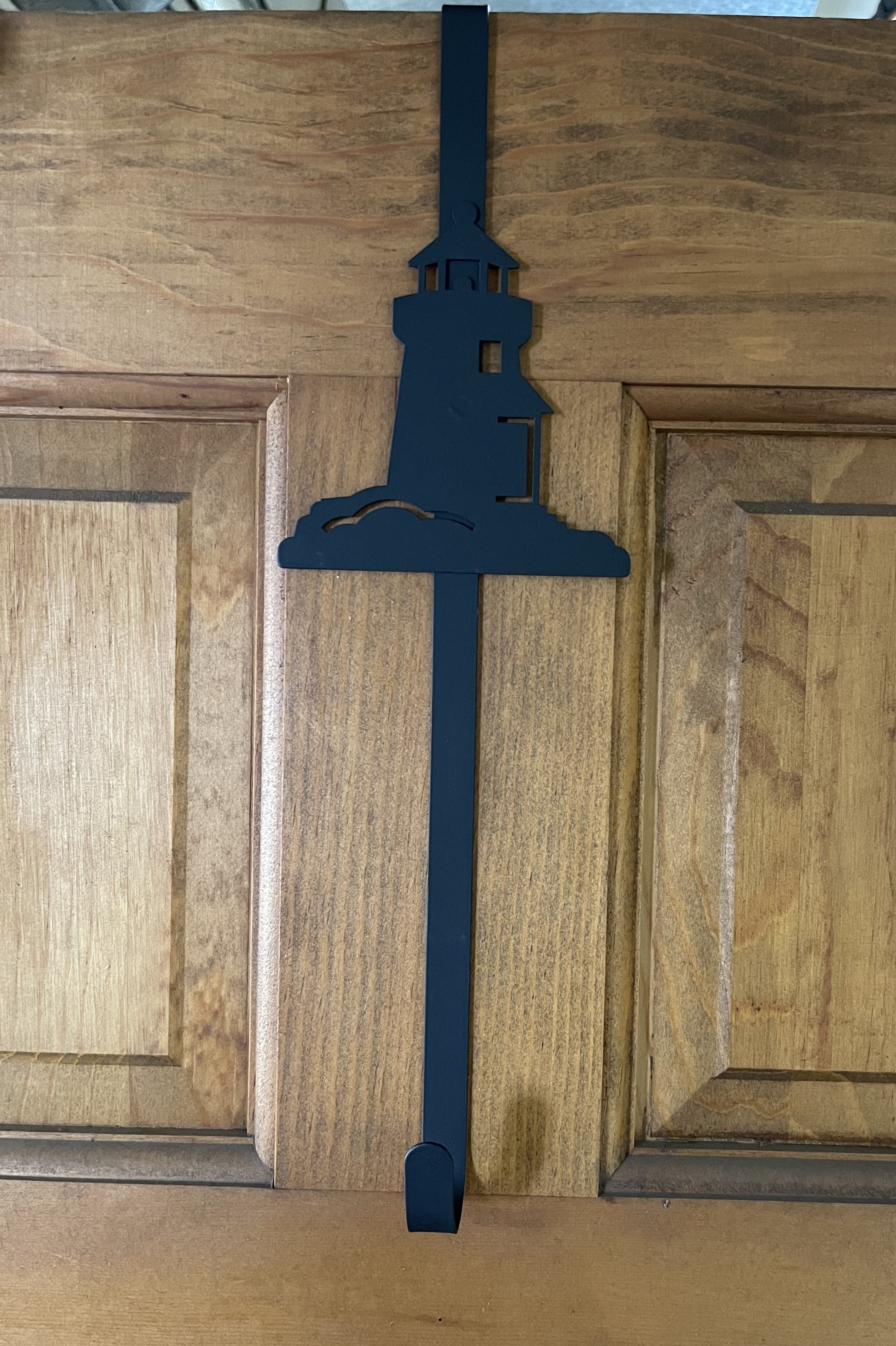 Wrought Iron Metal Lighthouse Door Wreath Hanger