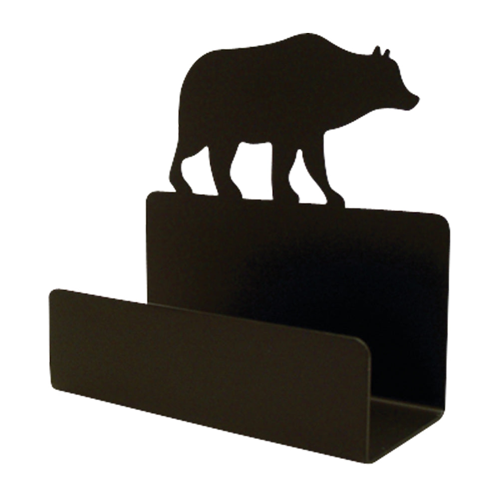 Wrought Iron Bear Business Card Holder