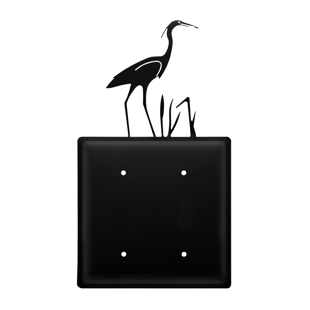 Wrought iron double heron outlet cover