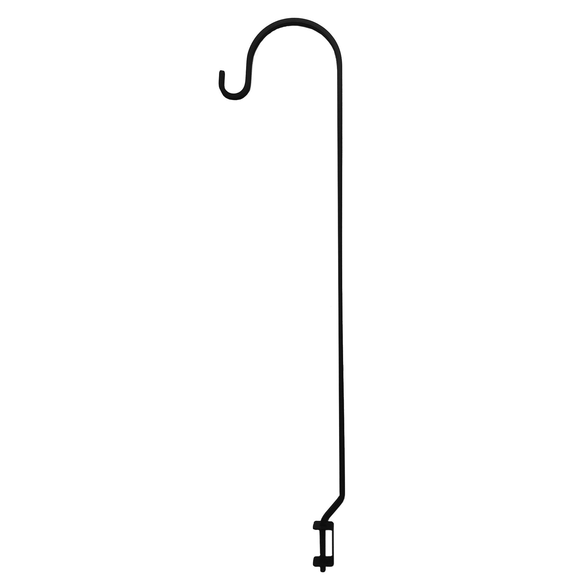 Full view of wrought iron lawn hook