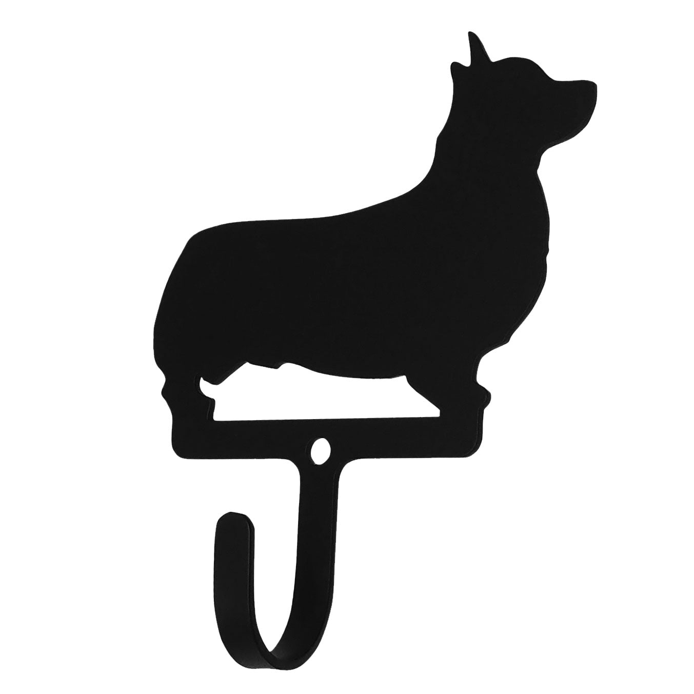 Wrought iron corgi wall hook for dog lovers