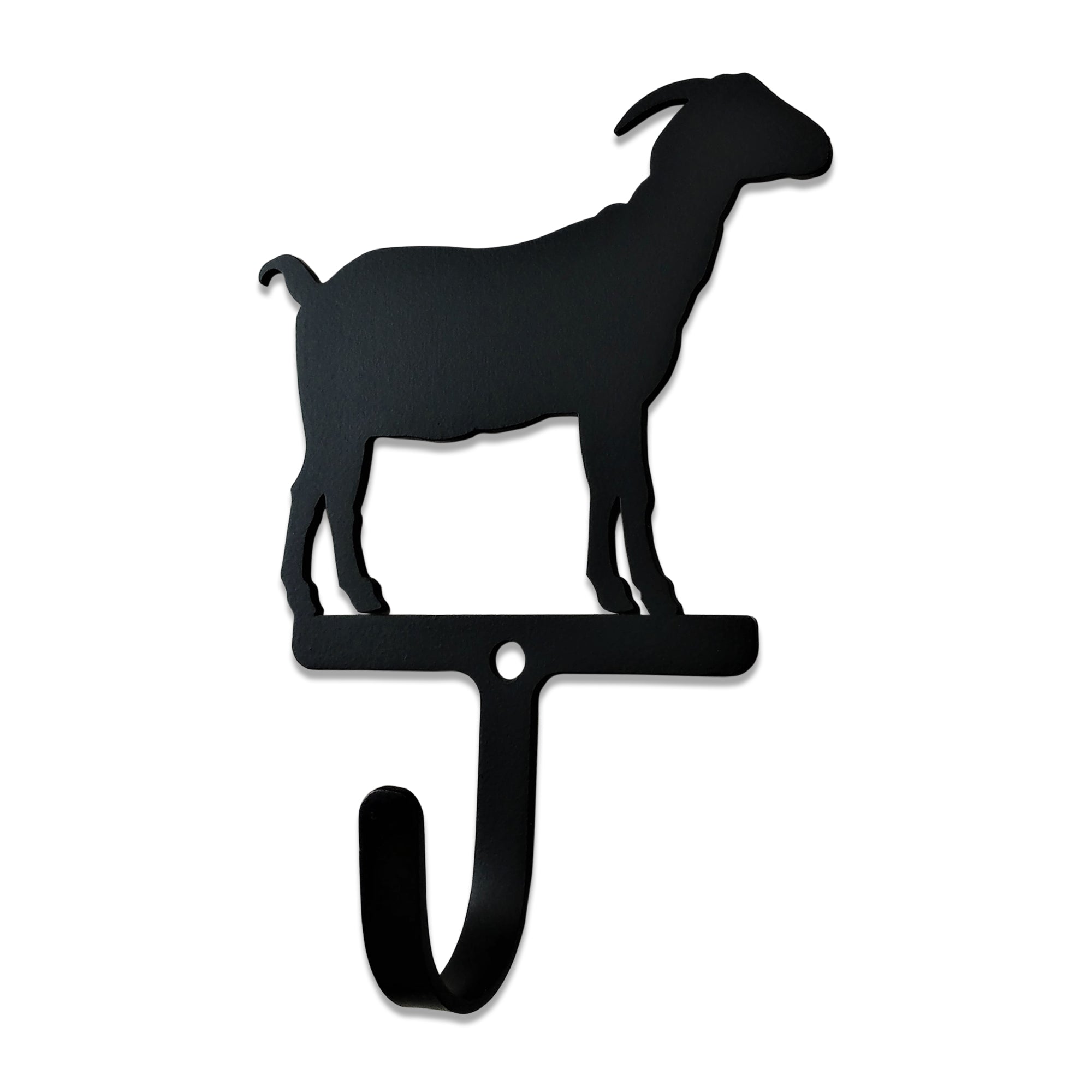 Small wrought iron billy goat wall hook