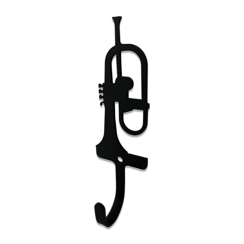 Gancho de pared pequeño de trompeta de hierro forjado decorativo