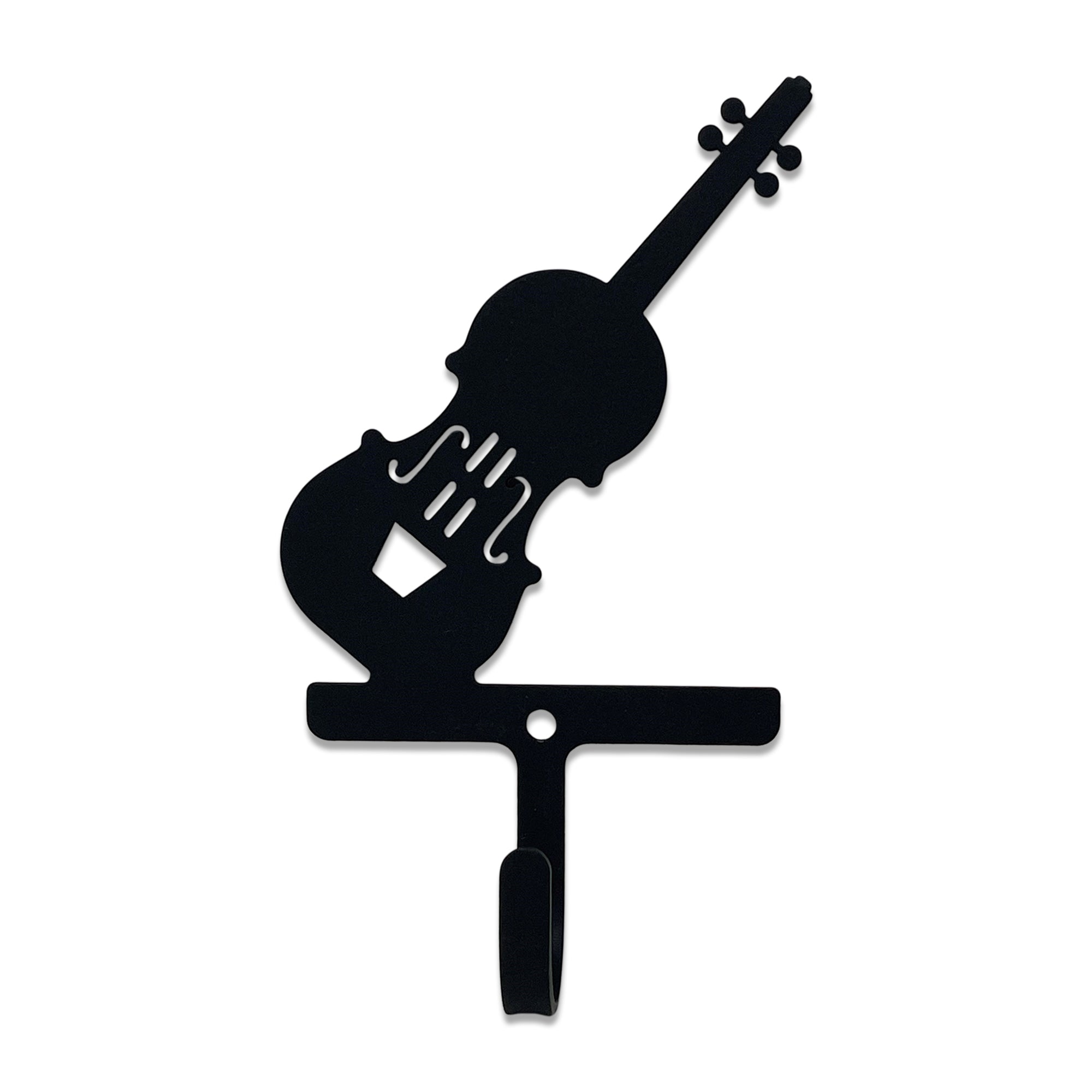 Wrought Iron Metal Violin Small Wall Hook Decorative