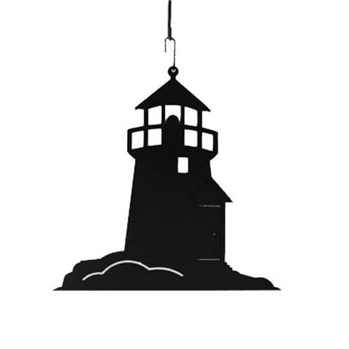 Wrought Iron 15 Inch Lighthouse Hanging Silhouette hanging silhouette lighthouse lighthouse decor