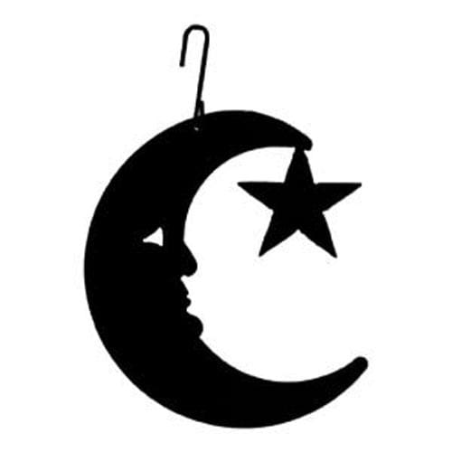 Wrought Iron 16 Inch Moon Star Hanging Silhouette hanging silhouette metal star star star decor star