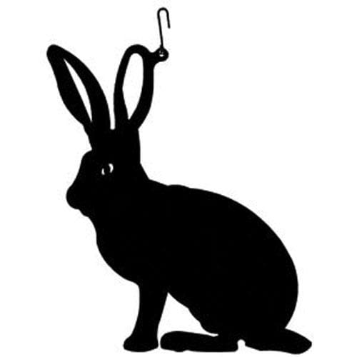 Wrought Iron 16 Inch Rabbit Hanging Silhouette hanging silhouette metal rabbit rabbit rabbit decor