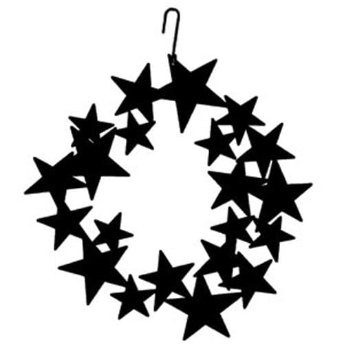 Wrought Iron 16 Inch Star Wreath Hanging Silhouette Christmas decorations door wreaths hanging