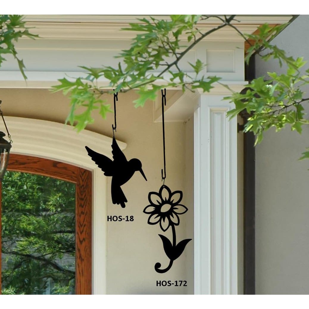 Wrought Iron 17 Inch Hummingbird Hanging Silhouette hanging silhouette hummingbird hummingbird decor