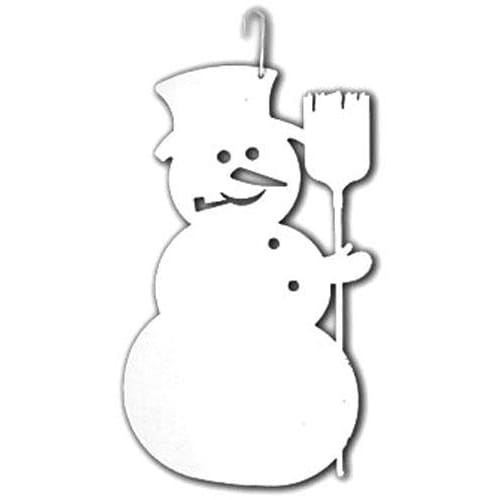 Wrought Iron 18 Inch White Snowman Hanging Silhouette Christmas decorations hanging silhouette metal