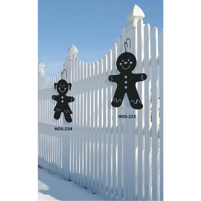 Wrought Iron 18 Inch White Snowman Hanging Silhouette Christmas decorations hanging silhouette metal