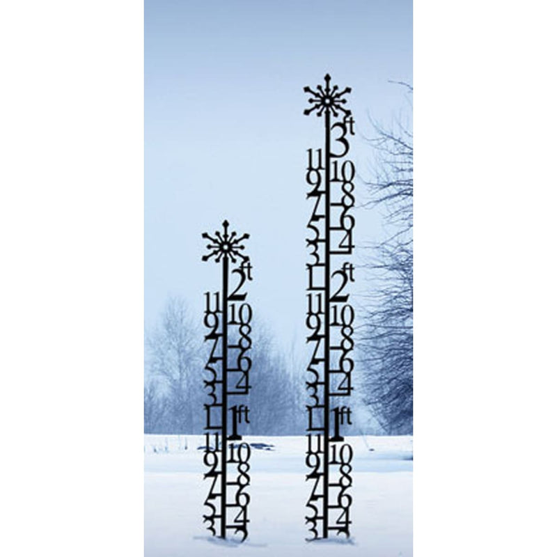 Wrought Iron 2 ft Snowflake Snow Gauge Yard Stake Christmas decorations metal snow gauge snow flake