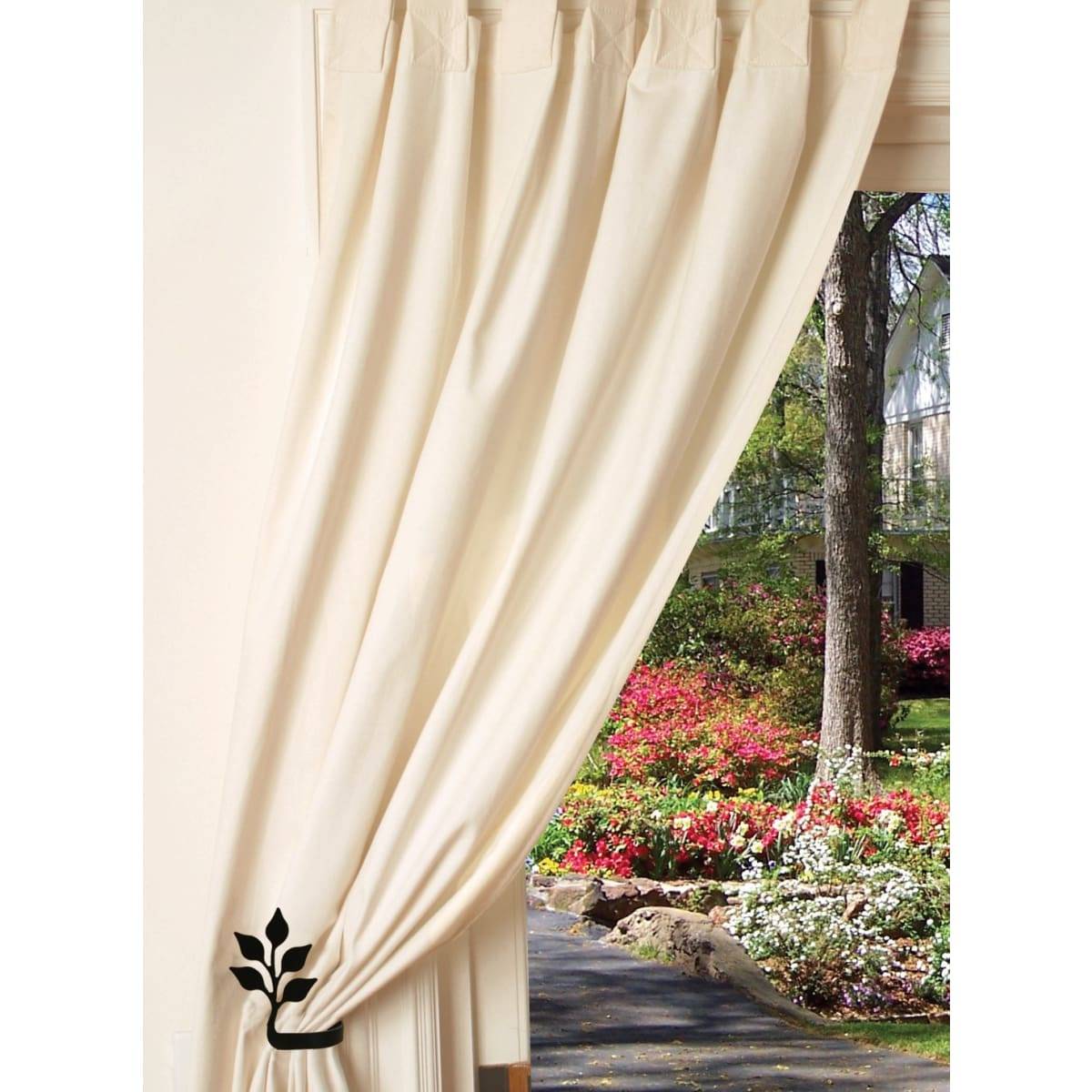 Wrought Iron Acorn Curtain Tie Back Set curtain accessories curtain holdbacks curtain tie backs