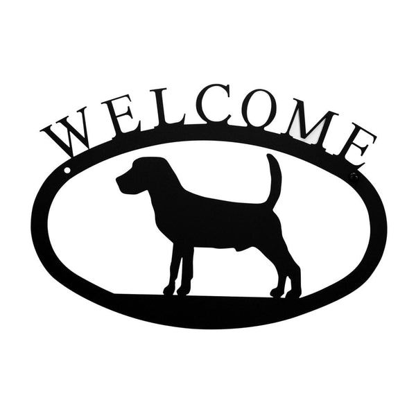Wrought Iron Beagle Dog Welcome Home Sign Small door signs outdoor signs welcome home sign welcome