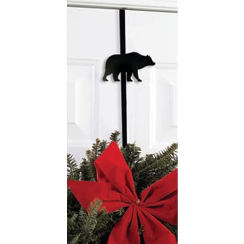 Wrought Iron Bear Door Wreath Hanger Christmas decorations christmas wreath stand door wreaths