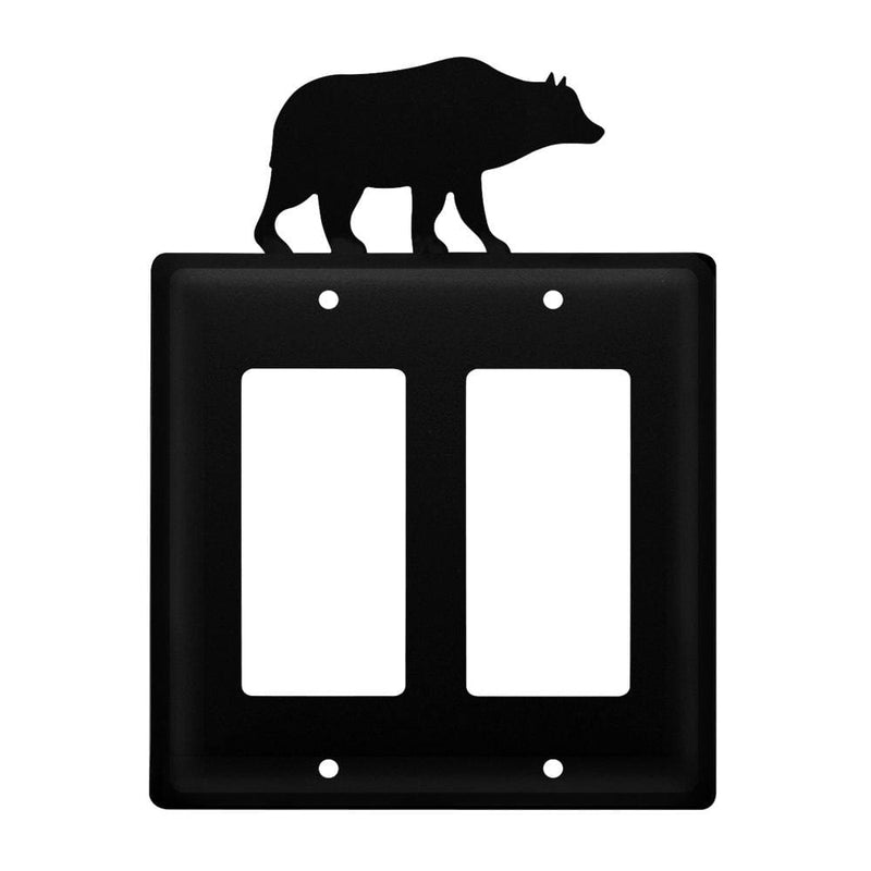 Wrought Iron Bear Double GFCI Cover light switch covers lightswitch covers outlet cover switch