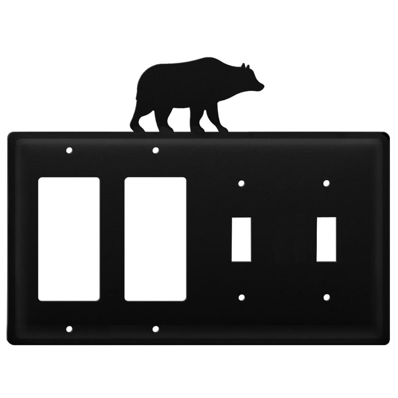 Wrought Iron Bear Double GFCI Double Switch Cover light switch covers lightswitch covers outlet