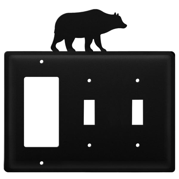 Wrought Iron Bear GFCI Double Switch Cover light switch covers lightswitch covers outlet cover