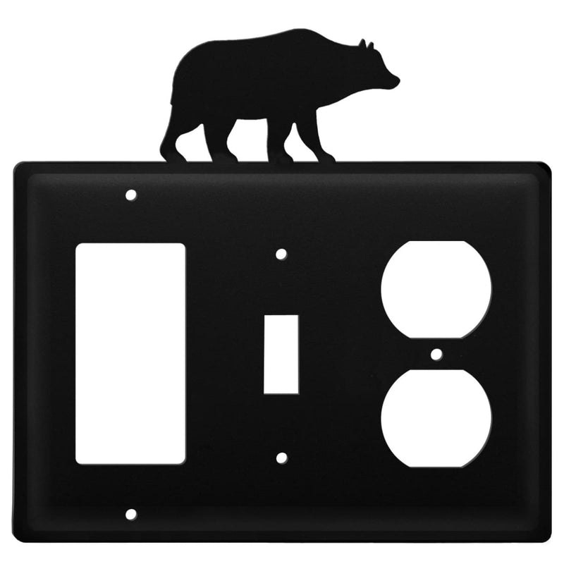 Wrought Iron Bear GFCI Switch Outlet Cover light switch covers lightswitch covers outlet cover