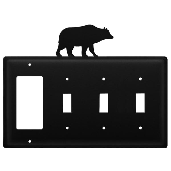 Wrought Iron Bear GFCI Triple Switch Cover light switch covers lightswitch covers outlet cover